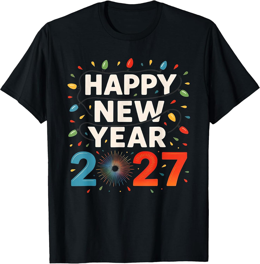 New Year's Eve 2027 Family Happy New Year Happy Christmas T-Shirt