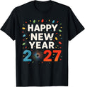 New Year's Eve 2027 Family Happy New Year Happy Christmas T-Shirt