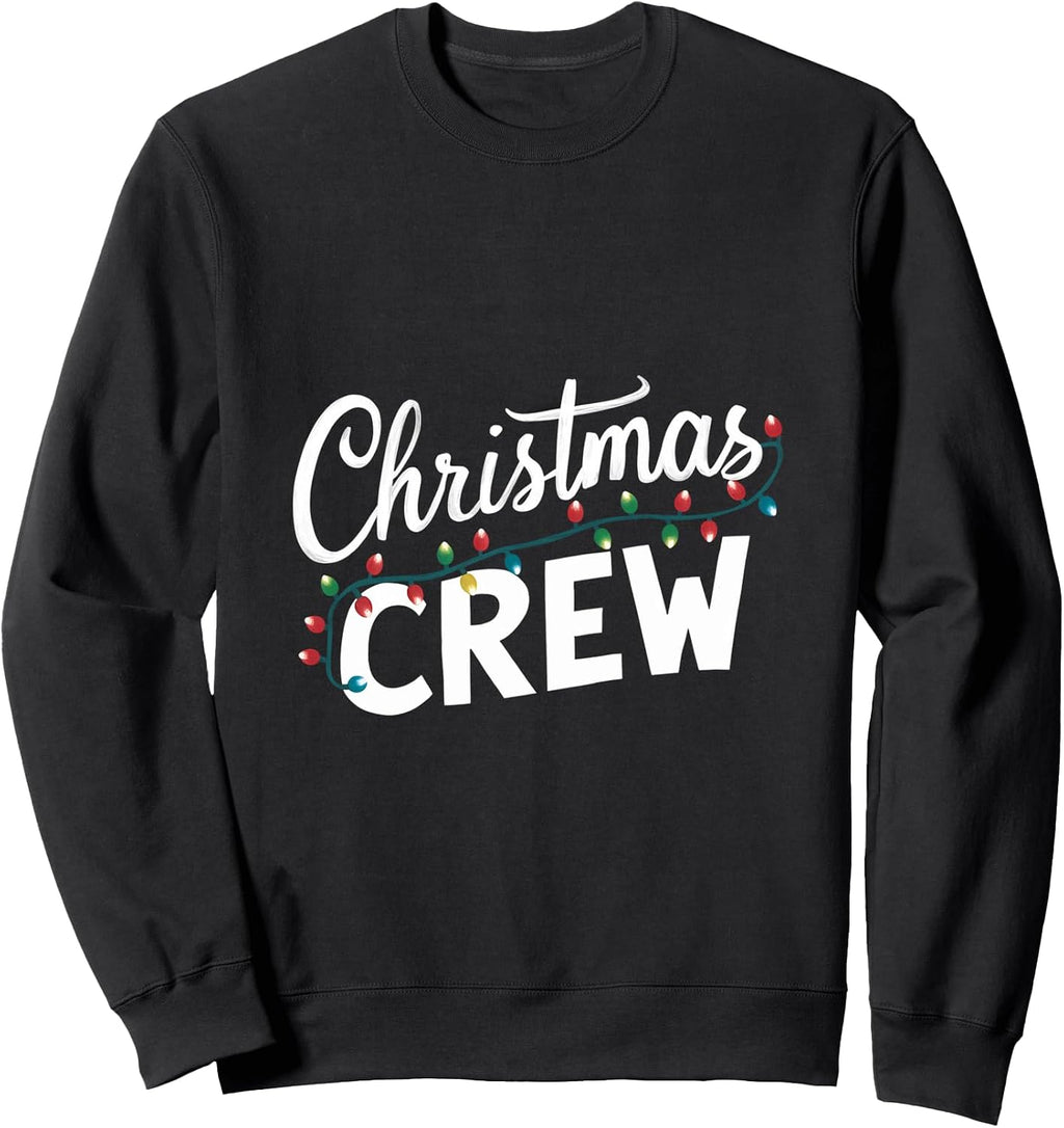 Fun Christmas Crew Holiday Lights Graphic Sweatshirt