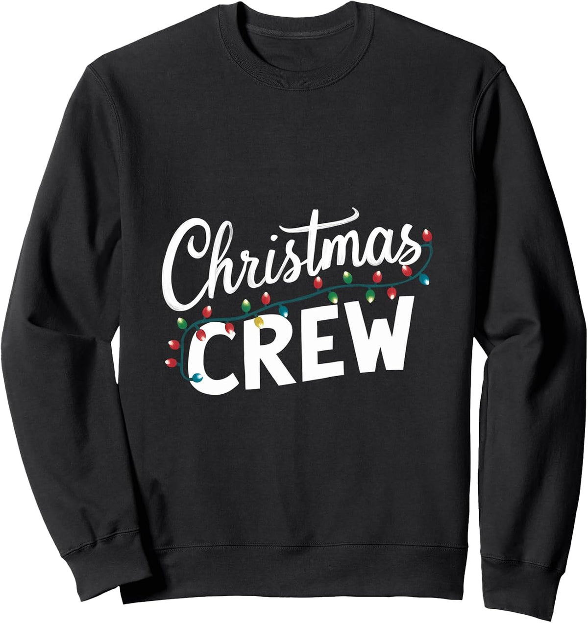 Fun Christmas Crew Holiday Lights Graphic Sweatshirt