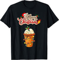 Cute Merry Christmas Coffee Lover Holiday Drink Graphic T-Shirt