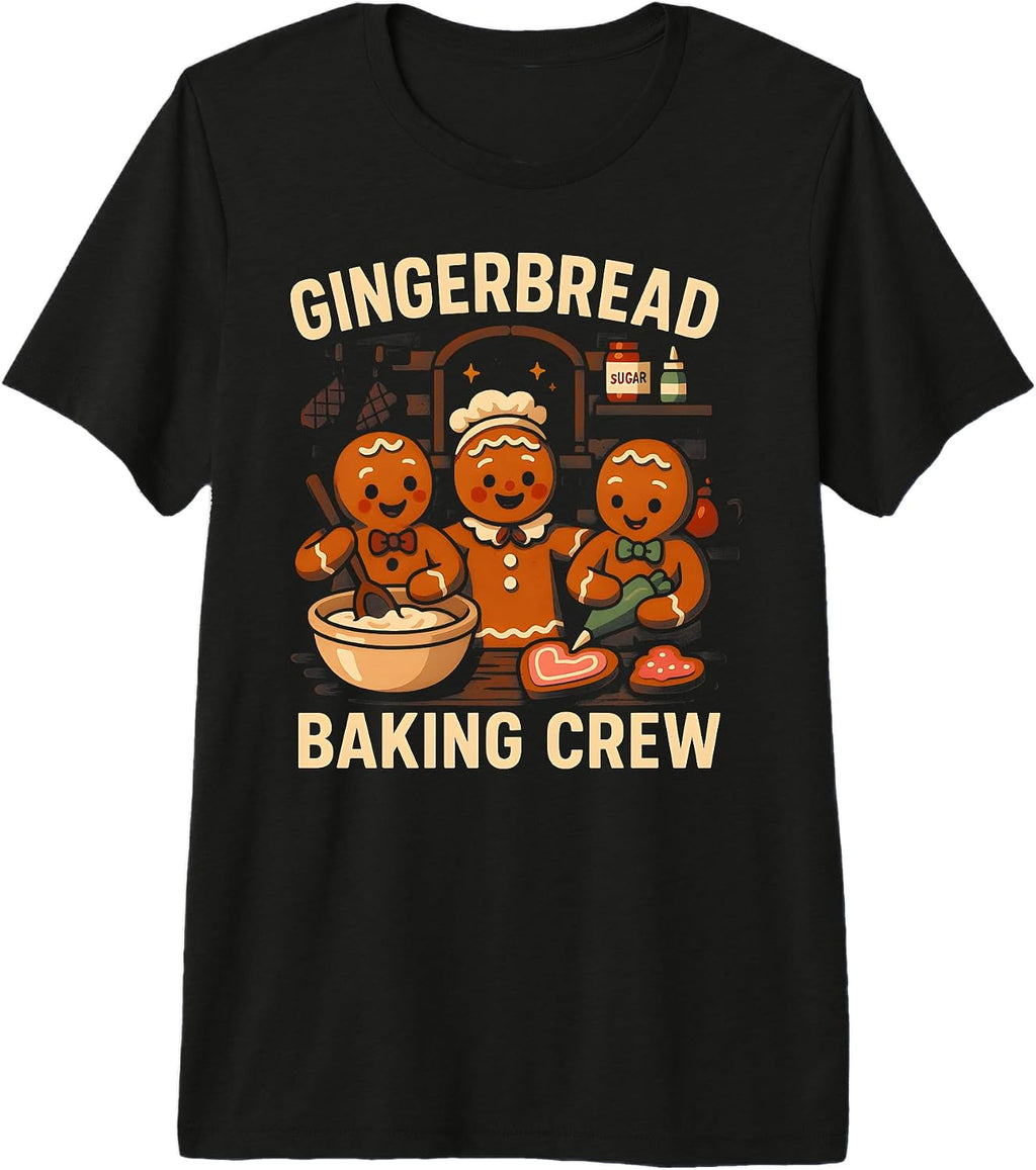 Gingerbread Baking Crew Cute Womans Christmas Cookies Premium Tri-Blend T-Shirt