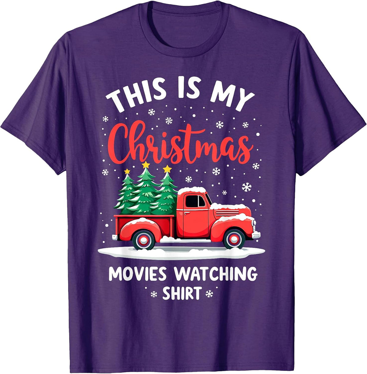 This is my Christmas Movie Watching Shirt Vintage Red Truck T-Shirt