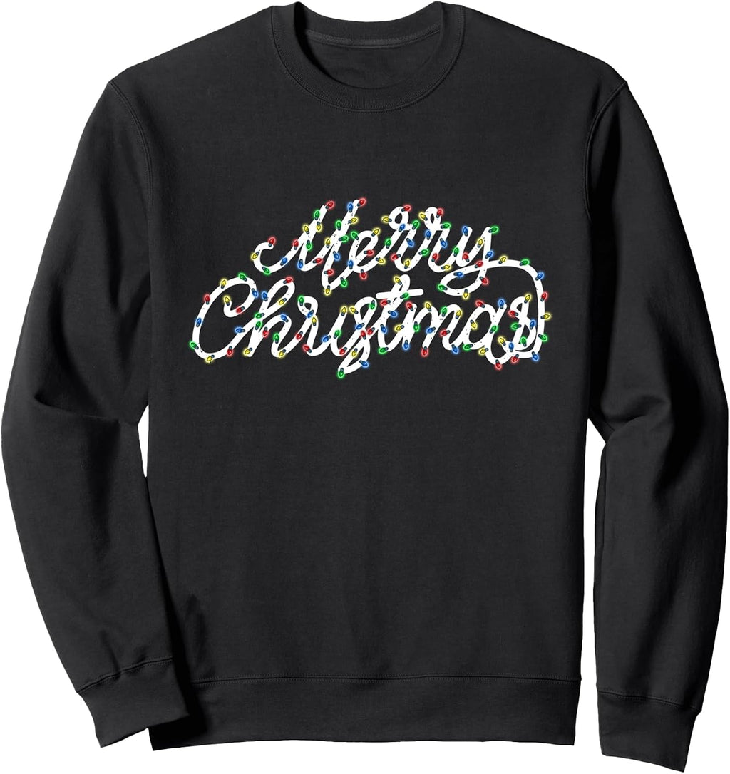 Merry Christmas Lights X-mas Decoration Fesitve Holiday Sweatshirt