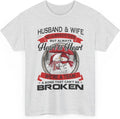 Husband and Wife Christmas Shirt Heart to Heart Matching Couple Gift Snowman Tee for Holiday Love