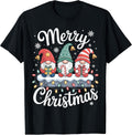 Merry Christmas Gnomes with Presents Holiday T-Shirt