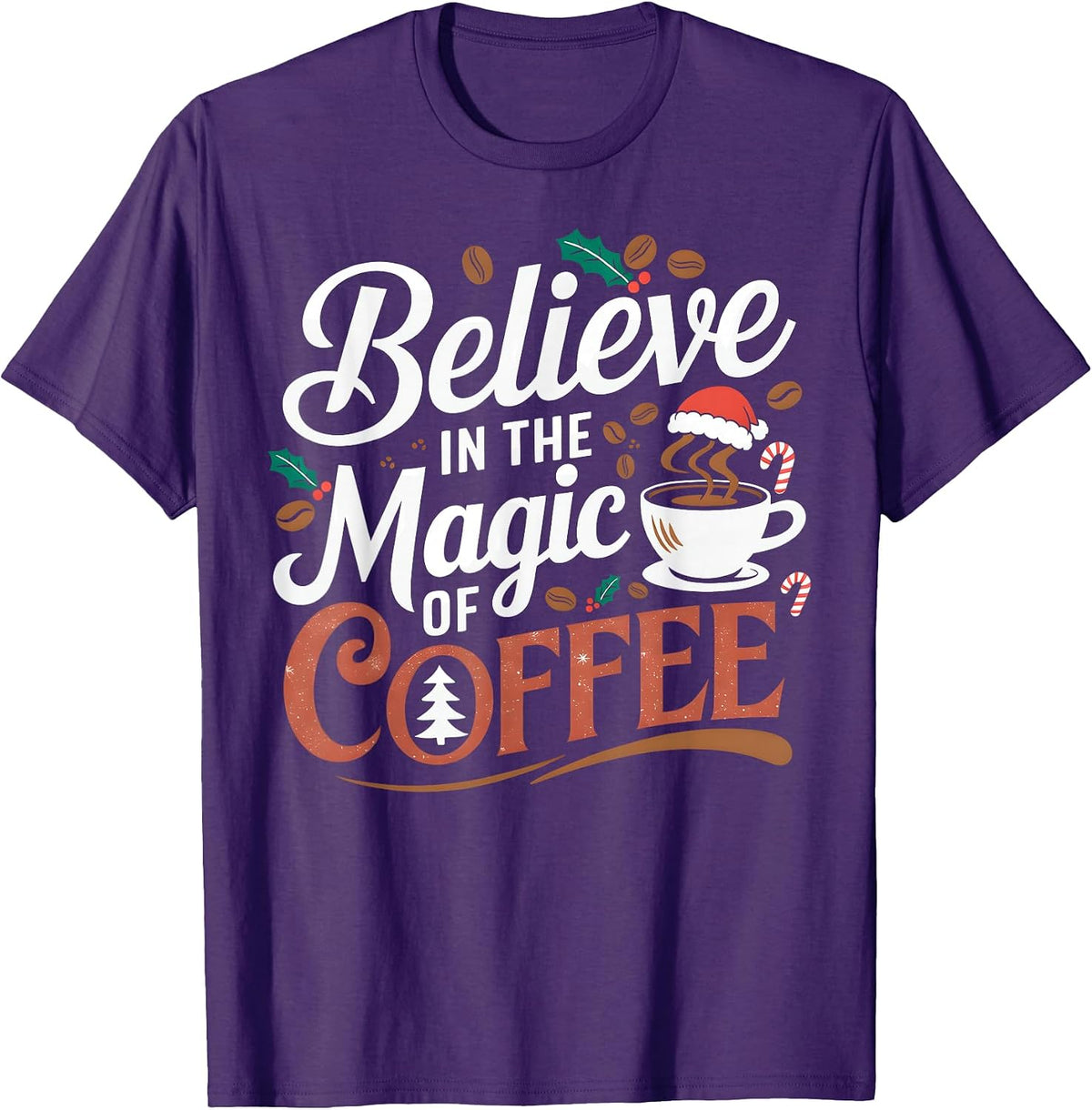 Magic Coffee Christmas Winter Santa Hat Holiday Caffeine T-Shirt