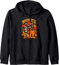 Bruh It’s Fall Raccoon Autumn Season Sweater Weather Harvest Zip Hoodie