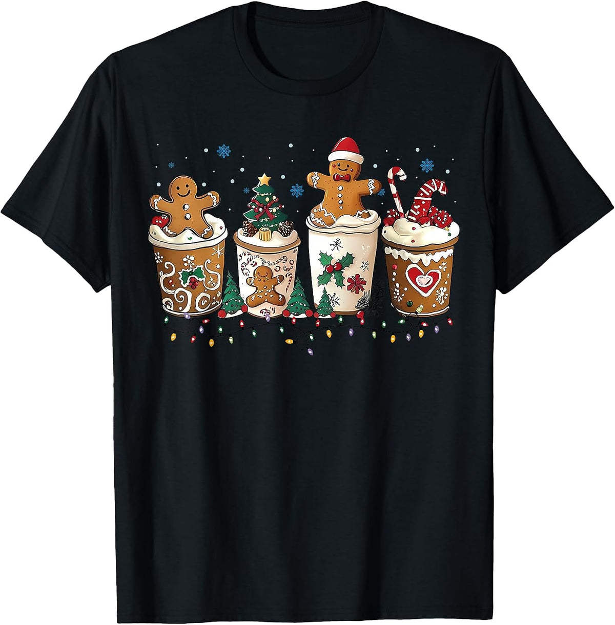 Gingerbread Christmas Coffee Cute Sweet Winter Holiday Women T-Shirt