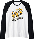 Jingle Vibes Holiday Bells Music Xmas Carol Funny Christmas Raglan Baseball Tee