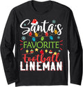 Santa's Favorite Football Lineman Funny Christmas