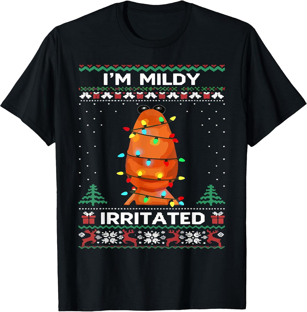 I'm Mildly Irritated Marcus The Worm Christmas Funny Meme T-Shirt