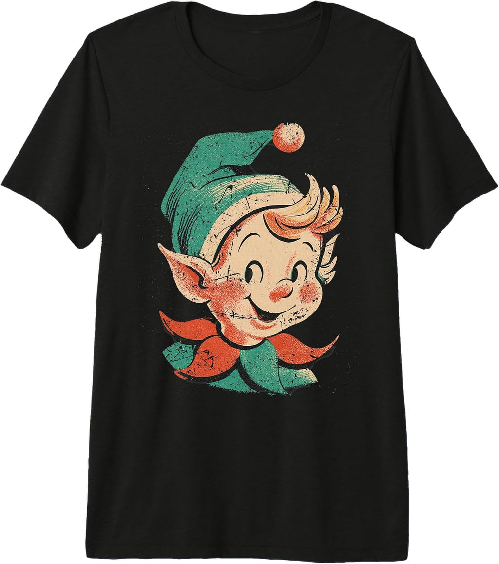Funny Xmas Elf Christmas Holiday Graphic Premium Tri-Blend T-Shirt