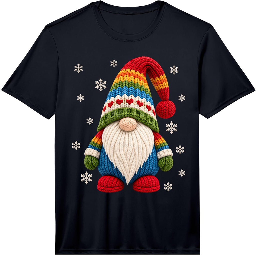 Christmas Gnome Knit Style Cute Gnome Knitted Look Gnomes Performance T-Shirt