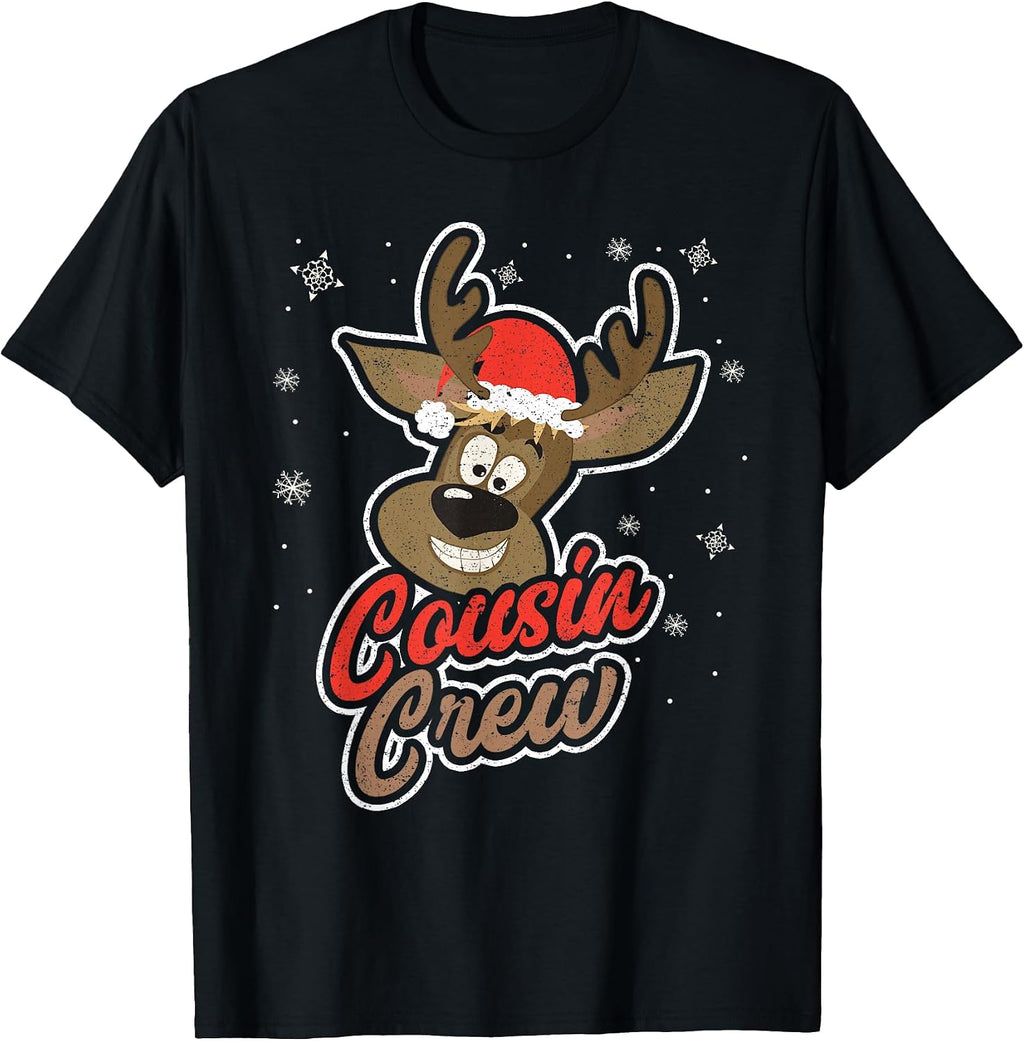 Cousin Crew Reindeer Cute Christmas Family Holiday T-Shirt