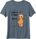 Women's Christmas Cookies for Two Please Xmas Pregnancy Announcement Premium Tri-Blend T-Shirt