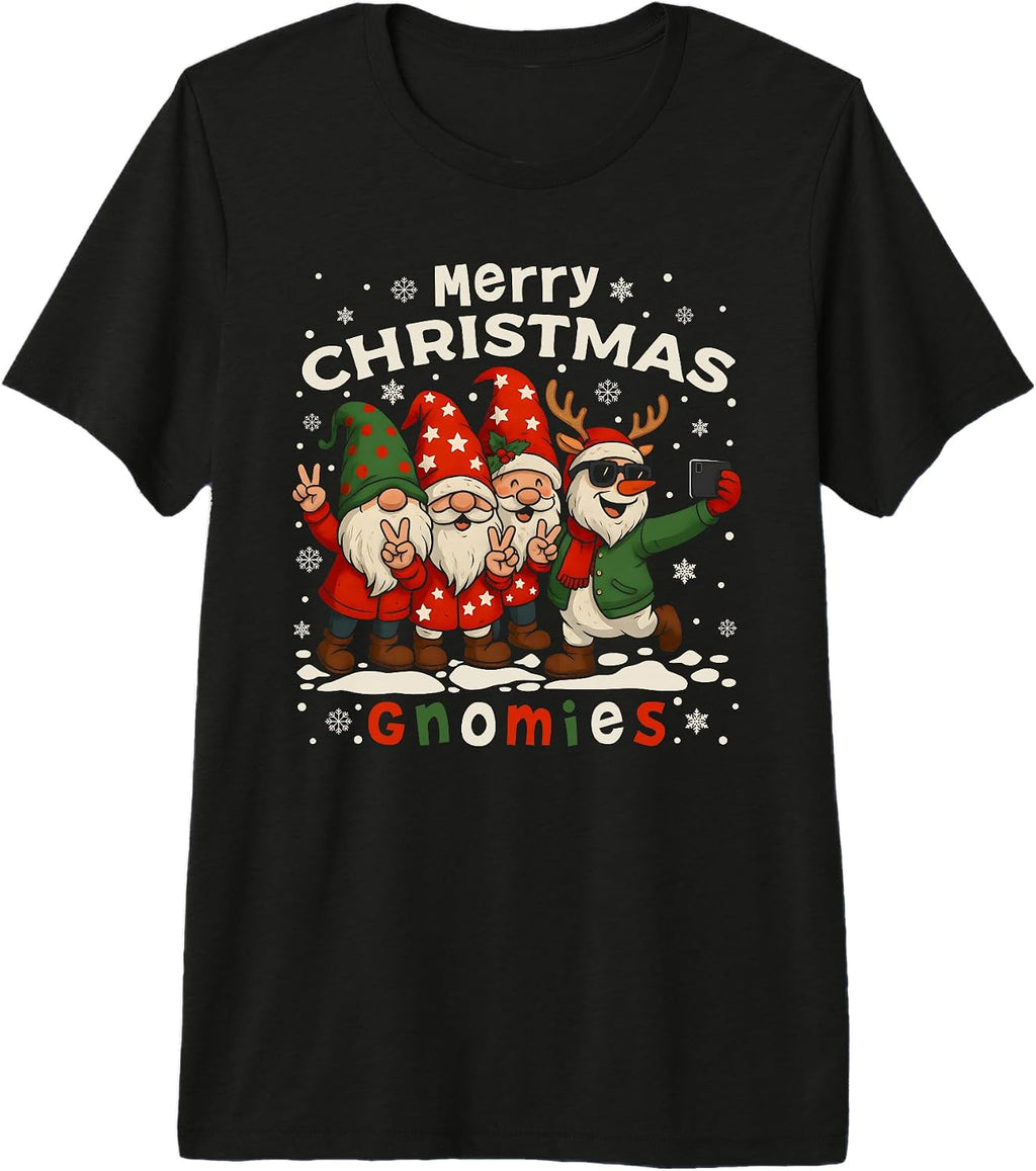 Merry Christmas Gnomies Funny Holiday Gnomes Outfit Gnome Premium Tri-Blend T-Shirt
