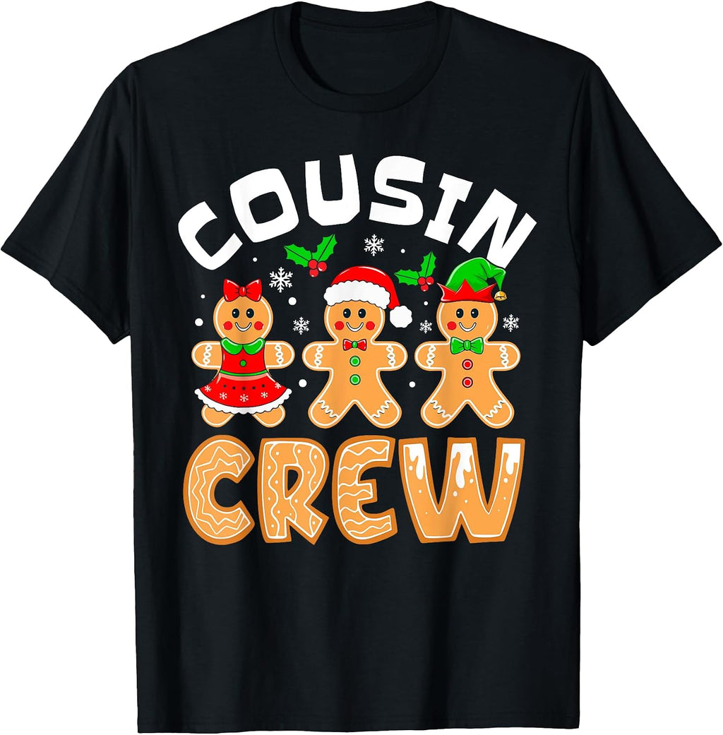 Cousin Crew Christmas Xmas Lights Family Matching T-Shirt