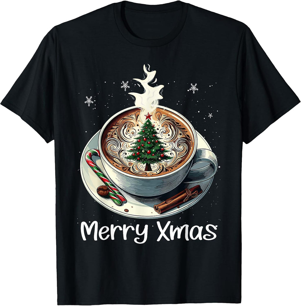 Coffee Merry X-mas Christmas Tree Caffeine X-mas Holiday T-Shirt