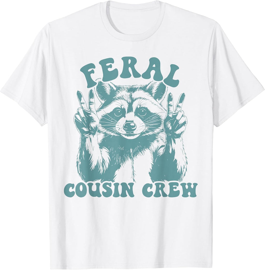 Retro Feral Cousin Crew Family Reunion Summer Vacation T-Shirt