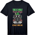 Mens Trucker Santa Xmas Truck Driver Merry Trucking Christmas Performance T-Shirt