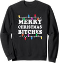 Funny Adult Holiday Christmas Lights Typography Art Sweatshirt