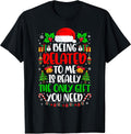 Being Related to Me Funny Christmas Family Xmas Pajamas T-Shirt