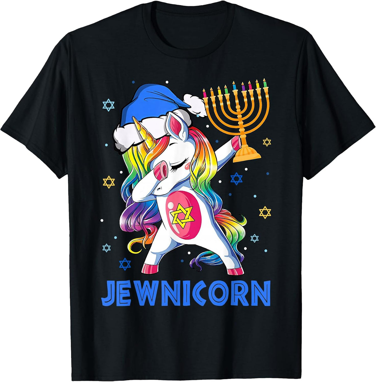 Jewnicorn Funny Hanukkah Unicorn Gift Tee