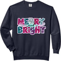 Merry and Bright Christmas Comfort Colors Adult Sweatshirt