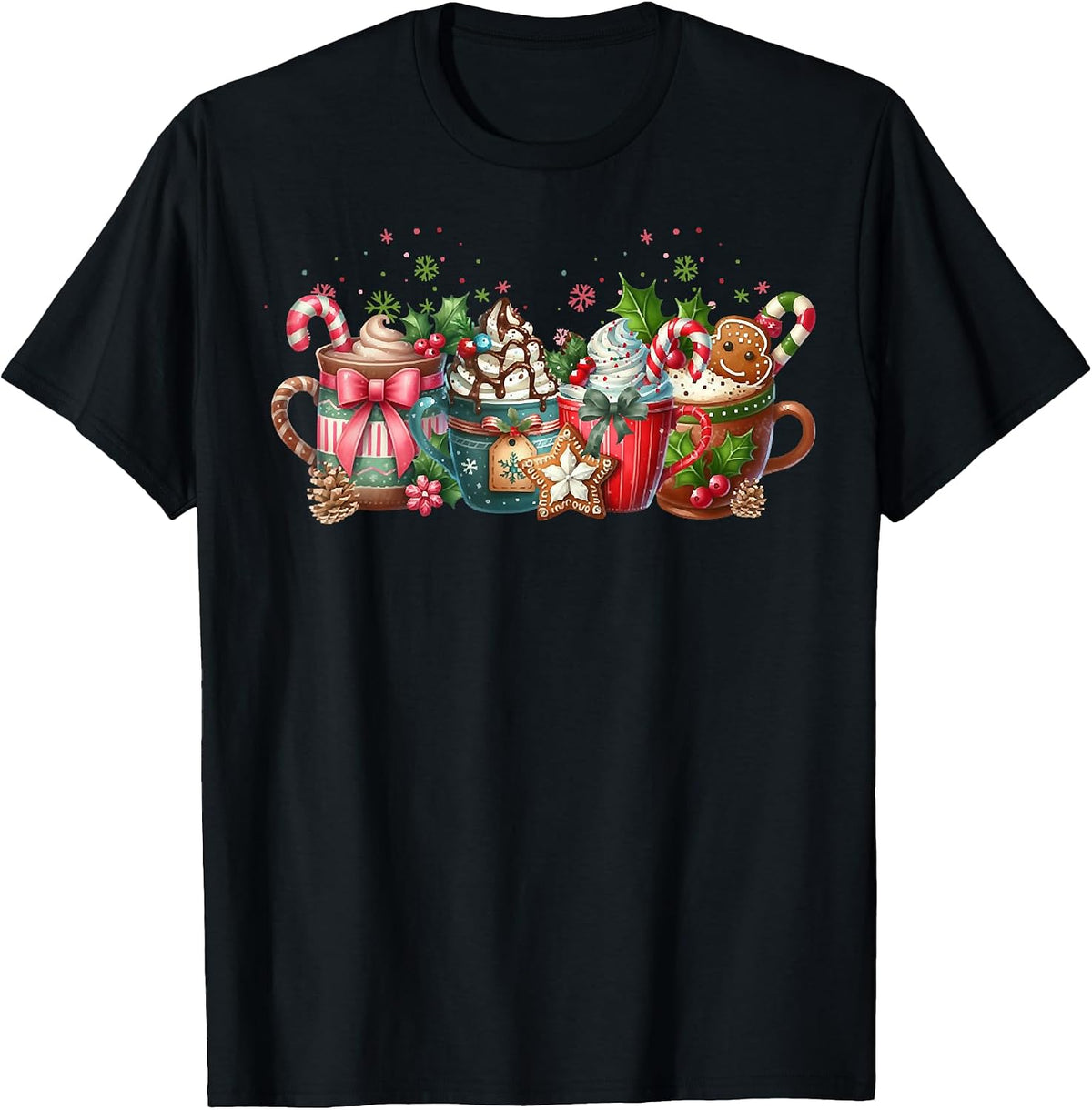 Christmas Chocolate Mug, Latte Cozy Winter, Coffee Lovers T-Shirt