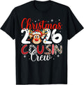 Christmas Cousin Crew 2026 Matching Family Xmas Pajamas T-Shirt