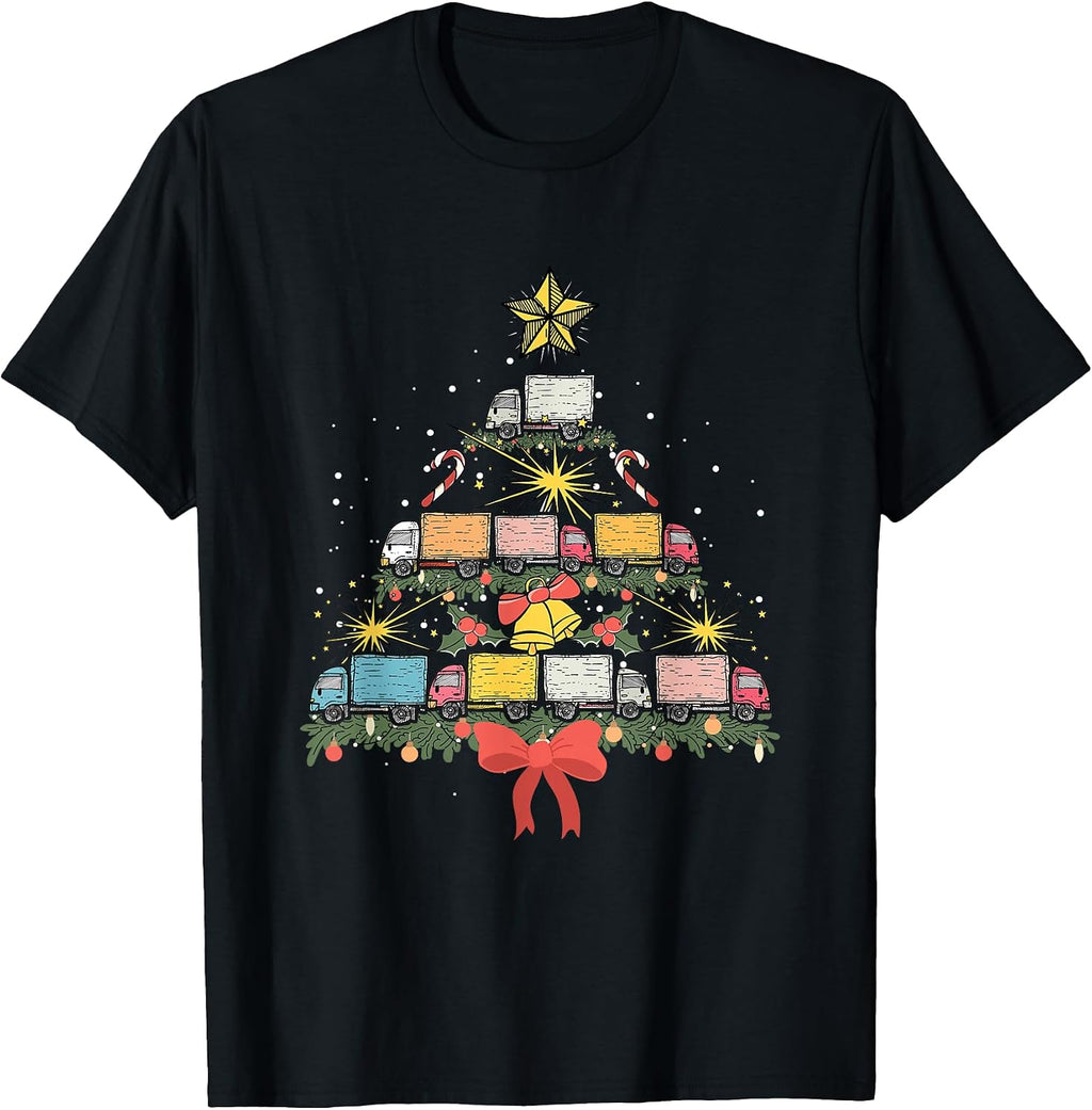 Truck Xmas Tree Ornaments Trucker Merry Trucking Christmas T-Shirt