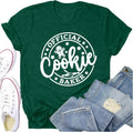 Christmas Shirt for Women Official Cookie Baker Print T-Shirt Xmas Family Baking Crew Tee Tops