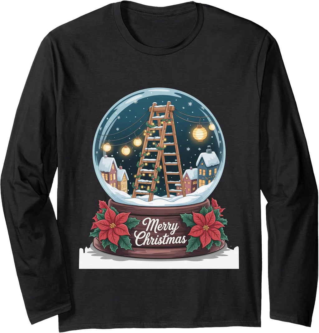 Lineman Merry Christmas Shirt Gifts for Women Men Long Sleeve T-Shirt