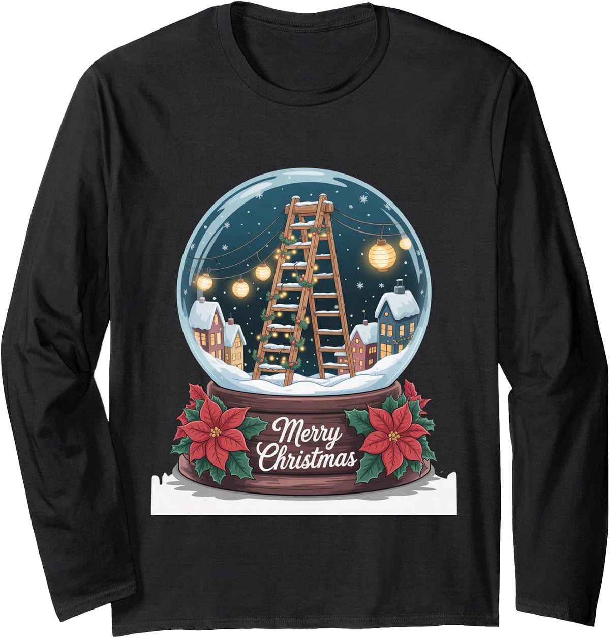 Lineman Merry Christmas Shirt Gifts for Women Men Long Sleeve T-Shirt