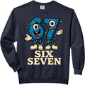 67 Six Seven 6-7 Christmas Lights Funny Brainrot Slang Meme Comfort Colors Adult Sweatshirt