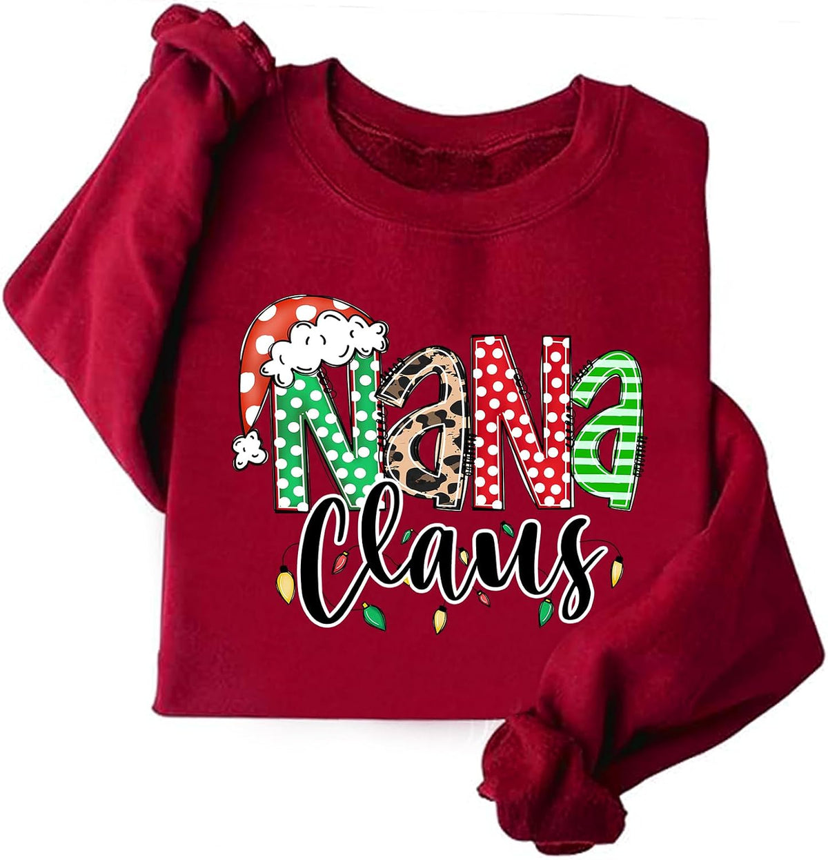 Nana Claus Sweatshirt for Women Grandma Claus Christmas shirt Nana Christmas Sweatshirt
