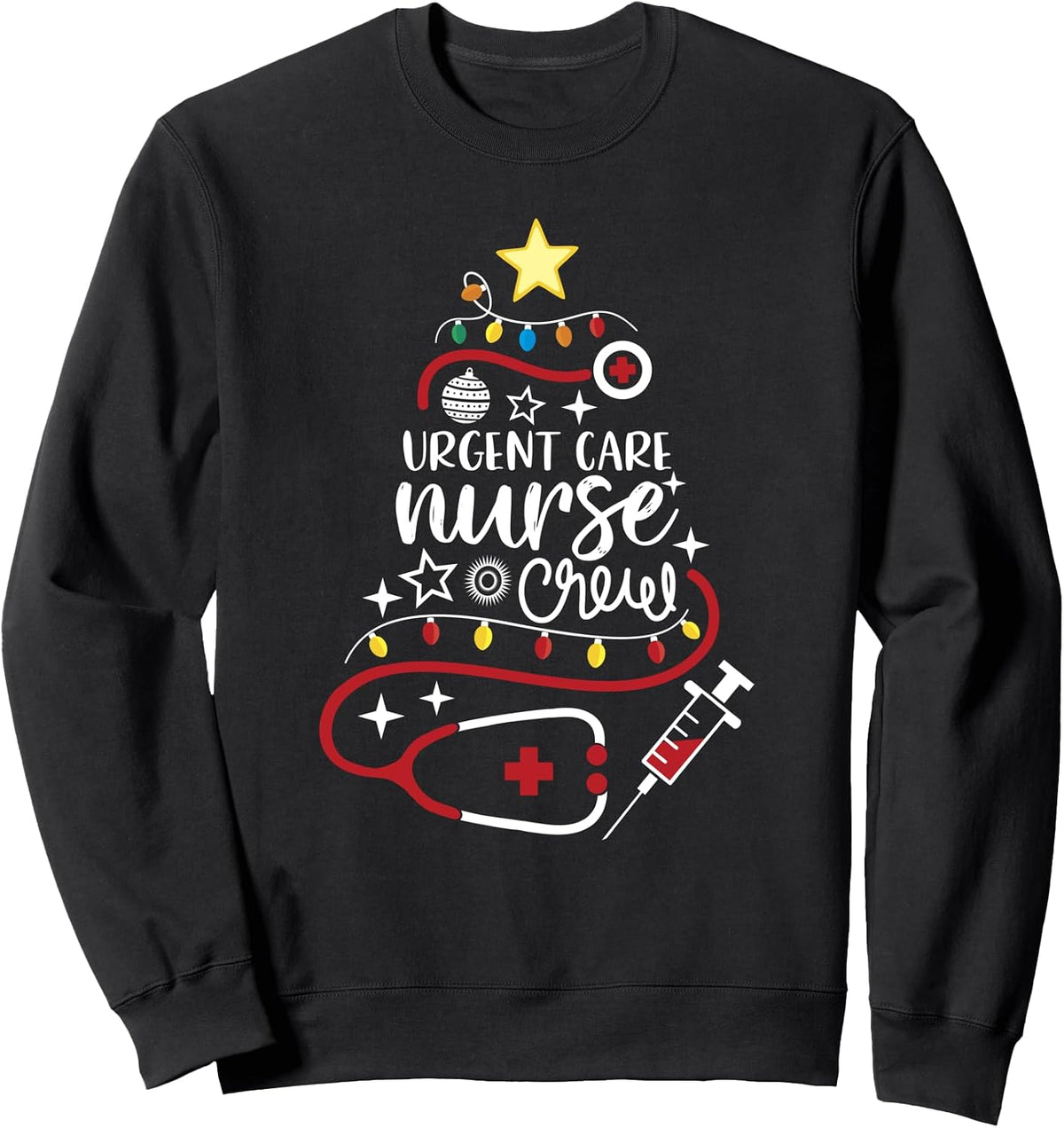 Merry Christmas Emergency NP CNA RN Urgent Care Nurse Crew Sweatshirt