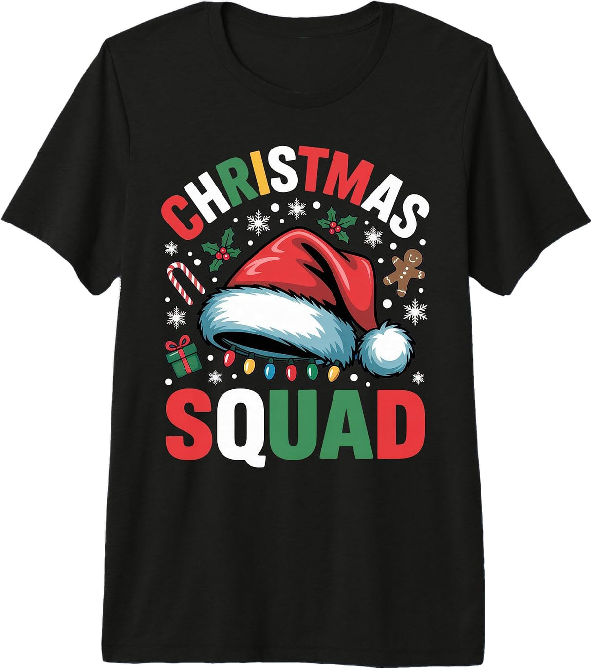 Christmas Squad Funny Holiday Vibes for Friends and Family Premium Tri-Blend T-Shirt