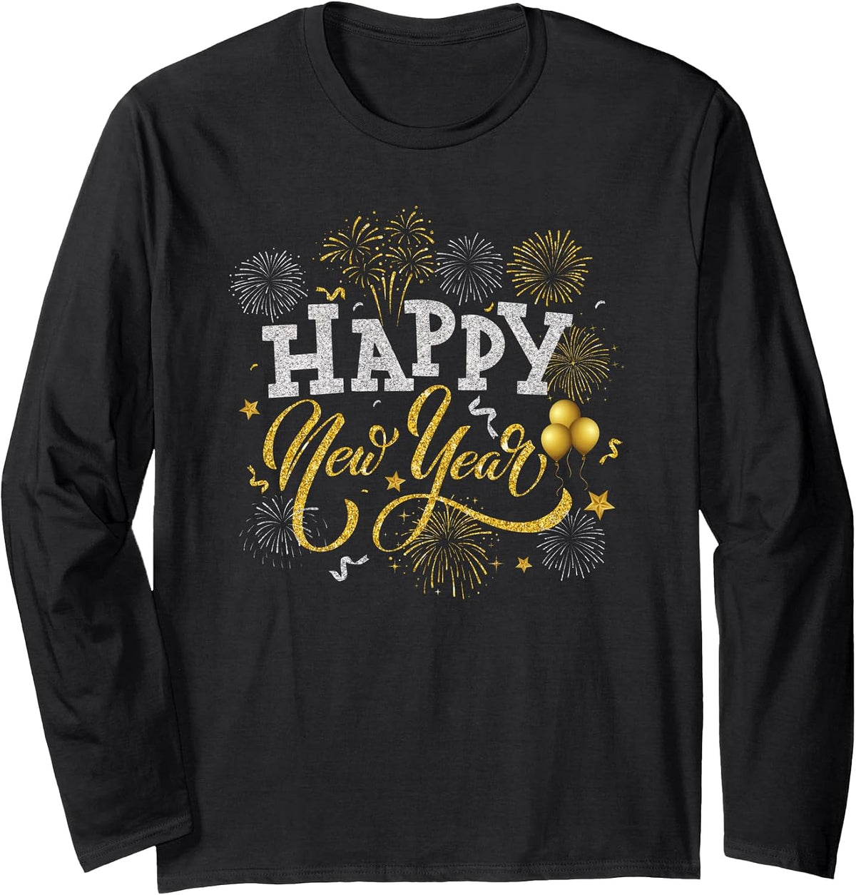 Happy New Year Party 2026 Ballon Family Matching Countdown Long Sleeve T-Shirt