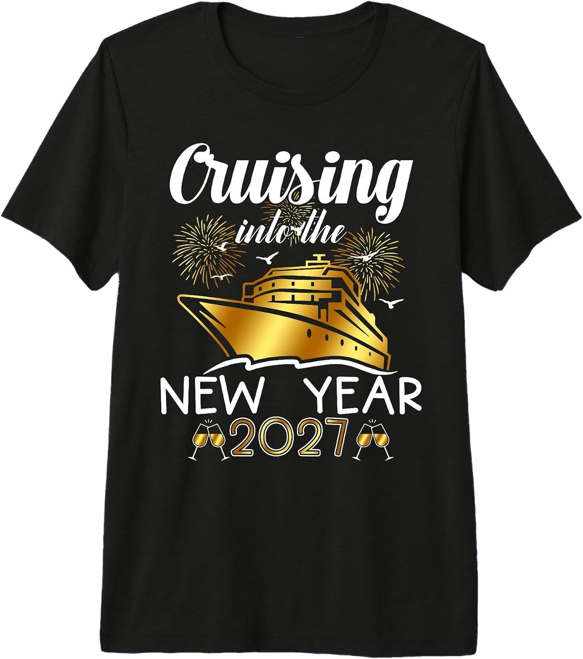 Cruising Into New Year 2027 Reunion Family Friends Party Premium Tri-Blend T-Shirt