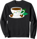 Xmas Lights Santa Hat Coffee Christmas Sweatshirt