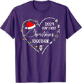 Our First Christmas Together 2024 Matching Christmas Couples T-Shirt