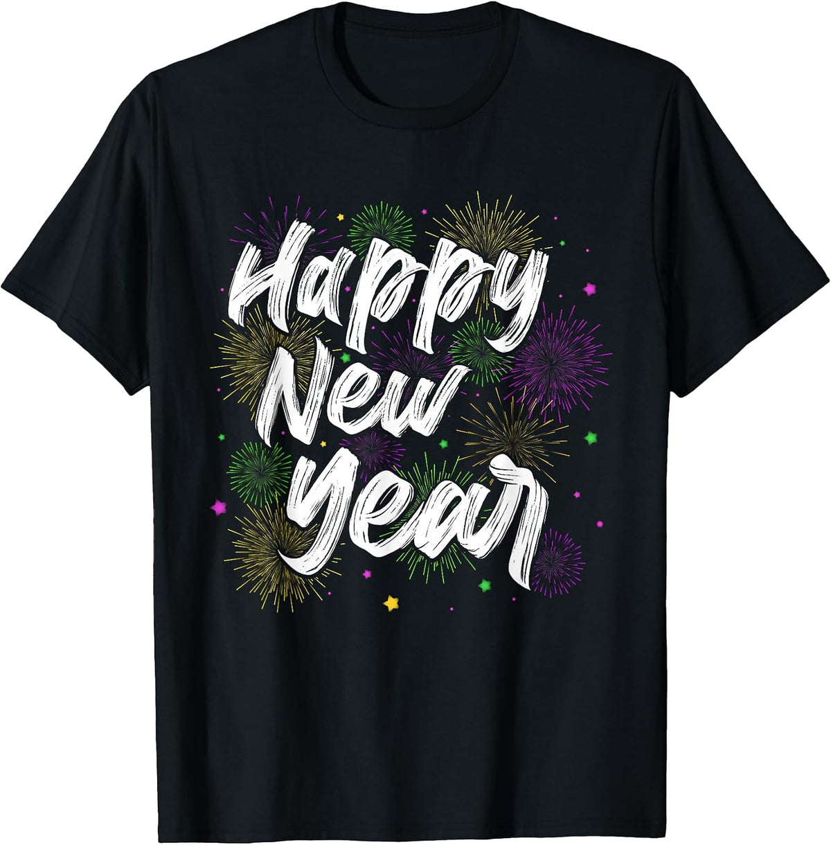 Happy New Year Matching Family New Year Party Fireworks T-Shirt