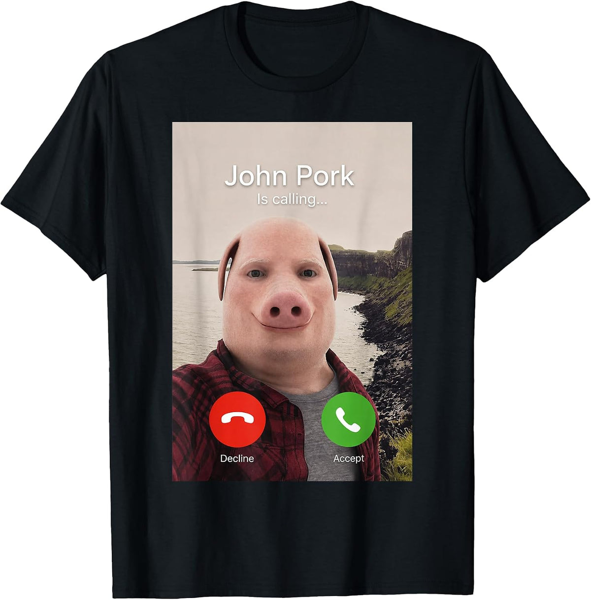 John Pork is Calling Funny Brainrot Meme Embarrassing Pork T-Shirt