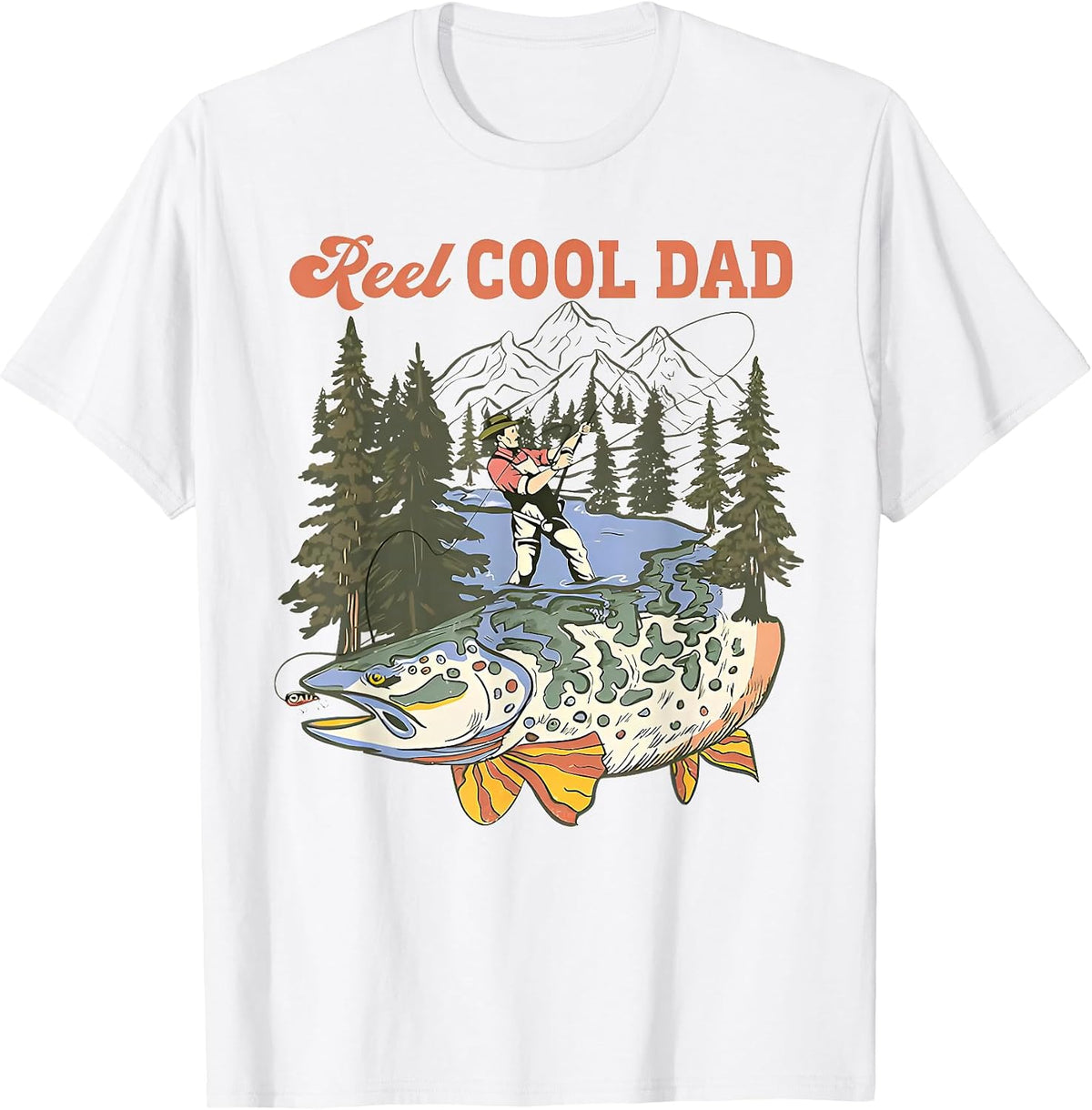 Reel Cool Dad Fishing New Dad Life Happy Father's Day Papa T-Shirt