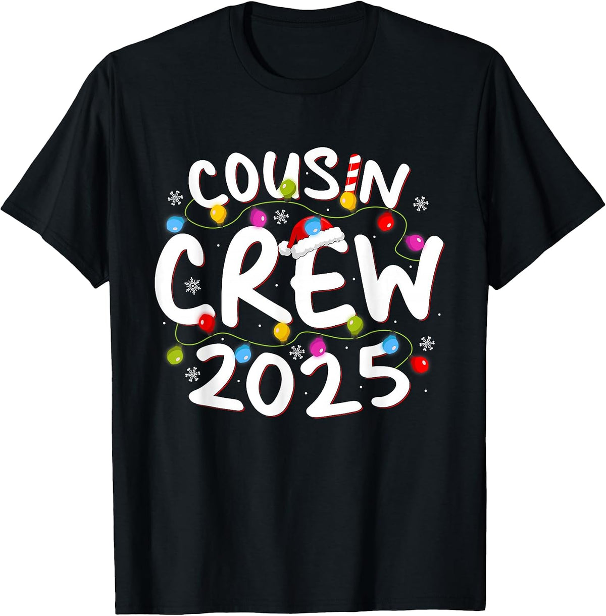 Cousin Crew 2025 Christmas Family Santa Xmas PJs Adults Kids T-Shirt