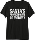 Christmas Pregnancy T-Shirt Santas Promoting Me to Mommy Premium Tri-Blend T-Shirt