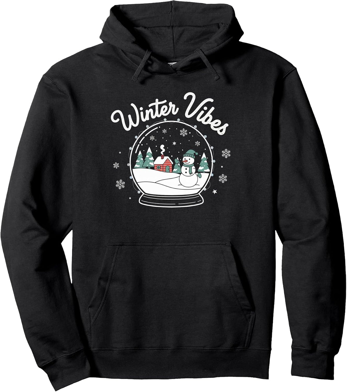 Winter Vibes Christmas Winter Pullover Hoodie