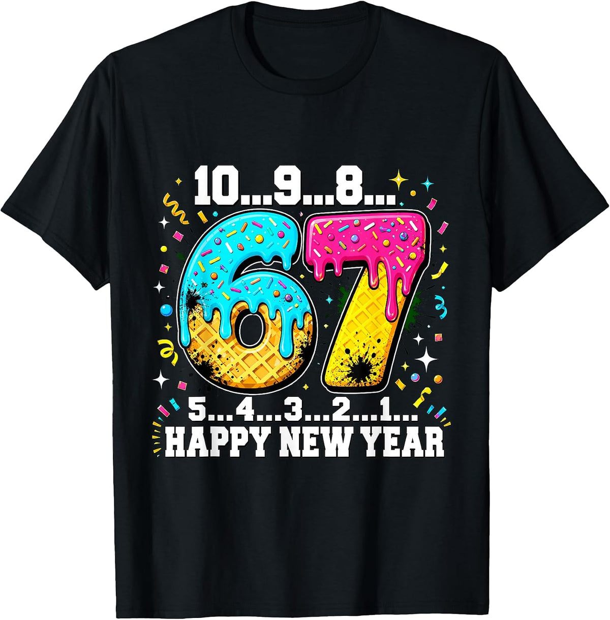 67 Happy New Year Six Seven Funny Countdown 2027 T-Shirt